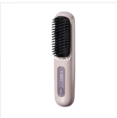 2-in-1 Hot Brush – Wireless Hair Straightener & Curler