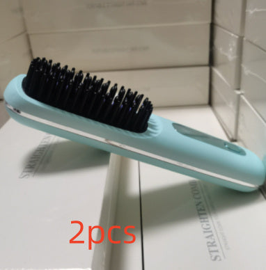 2-in-1 Hot Brush – Wireless Hair Straightener & Curler