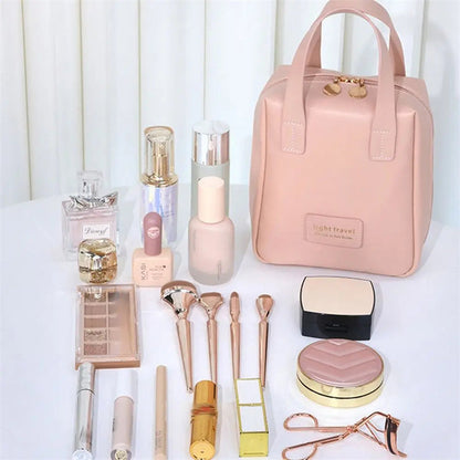 Shell PU Leather Waterproof Makeup Pouch Bag