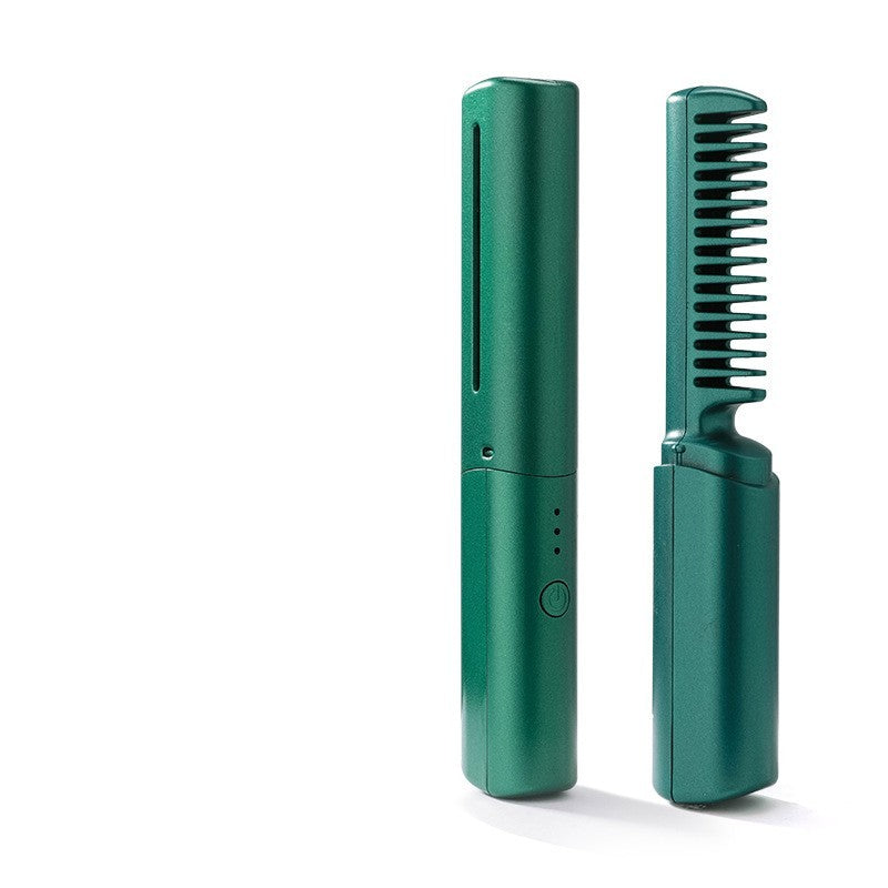 2-in-1 Hair Styling Brush – Straighten & Curl with Ionic Heat