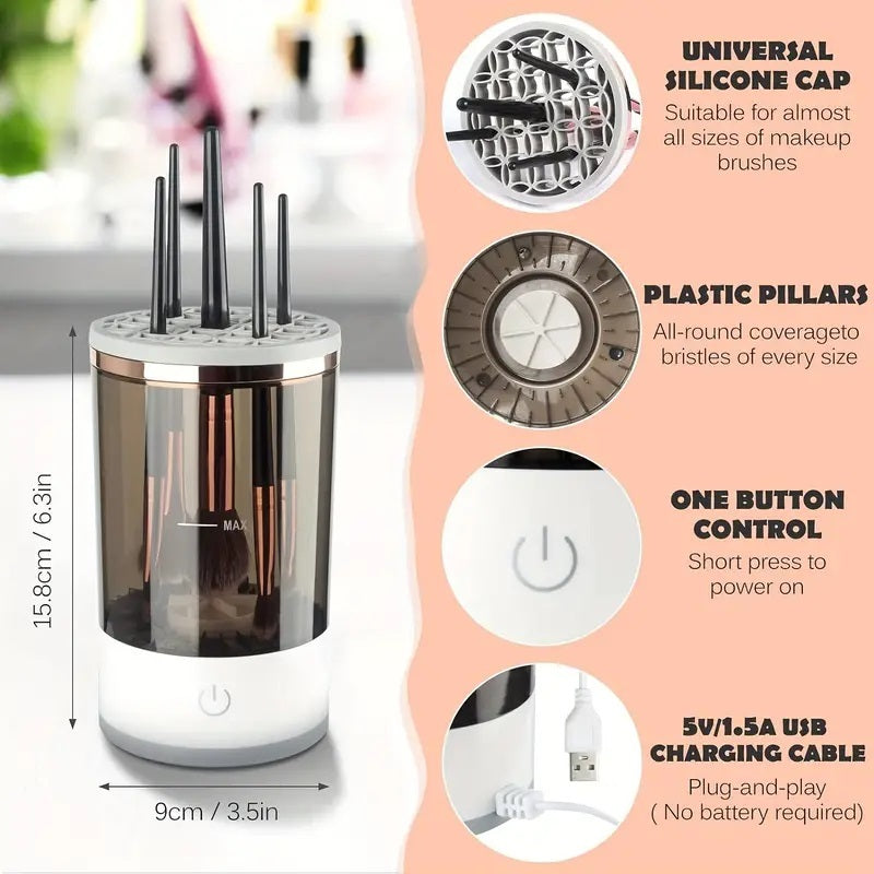 Portable Makeup Brush Washing Machine – Auto Cleaner