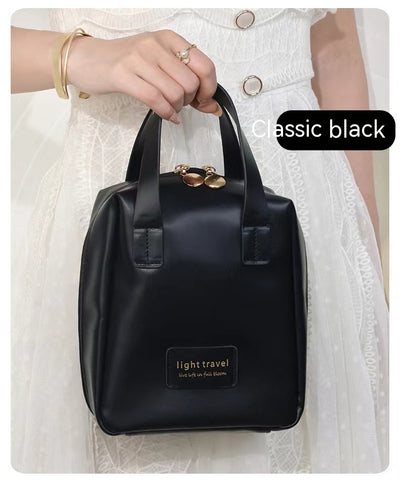 Shell PU Leather Waterproof Makeup Pouch Bag