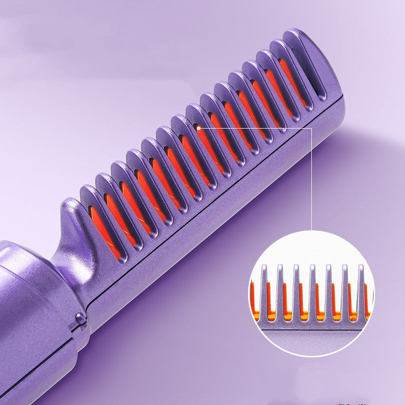 2-in-1 Hair Styling Brush – Straighten & Curl with Ionic Heat