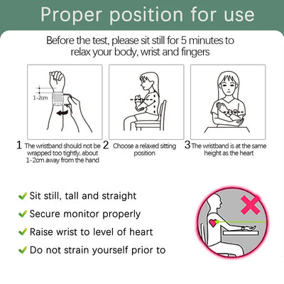 Smart Wrist BP Monitor – LCD Display & Voice Function