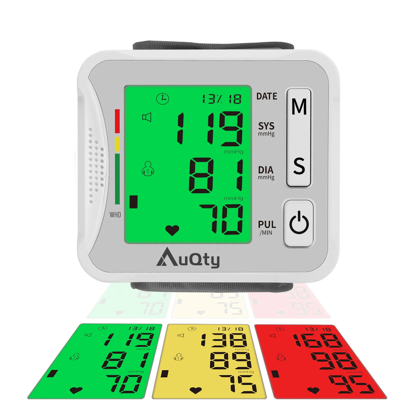 Smart Wrist BP Monitor – LCD Display & Voice Function