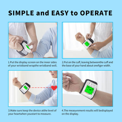 Smart Wrist BP Monitor – LCD Display & Voice Function