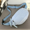 Corduroy Chest Bag Fashion Fanny Pack Wide Guitar Strap Vintage Shoulder Bag Multi-Pockets Casual Waist Bag Outdoor Travel Bag