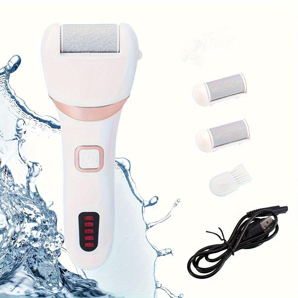 Electric Foot Callus Remover with 3 Roller Heads