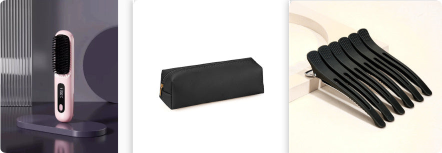 2-in-1 Hot Brush – Wireless Hair Straightener & Curler