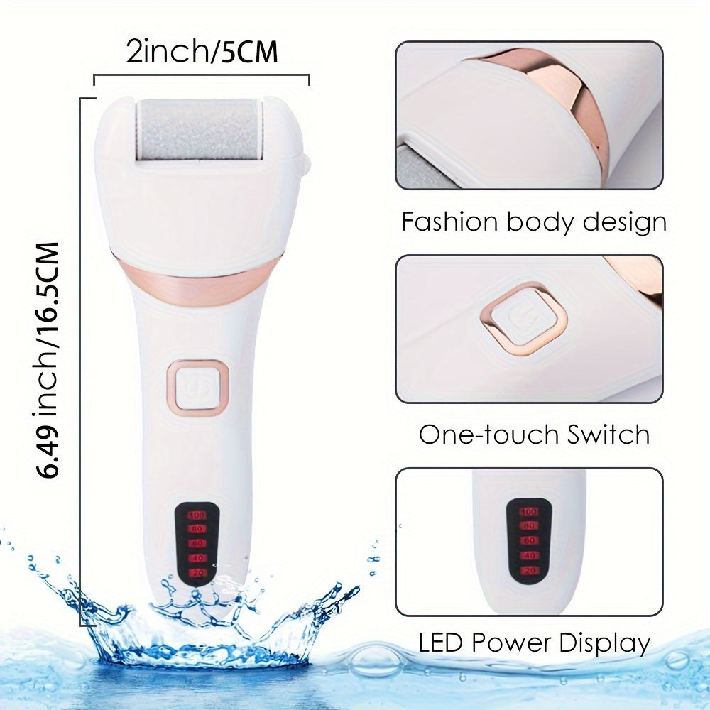 Electric Foot Callus Remover with 3 Roller Heads